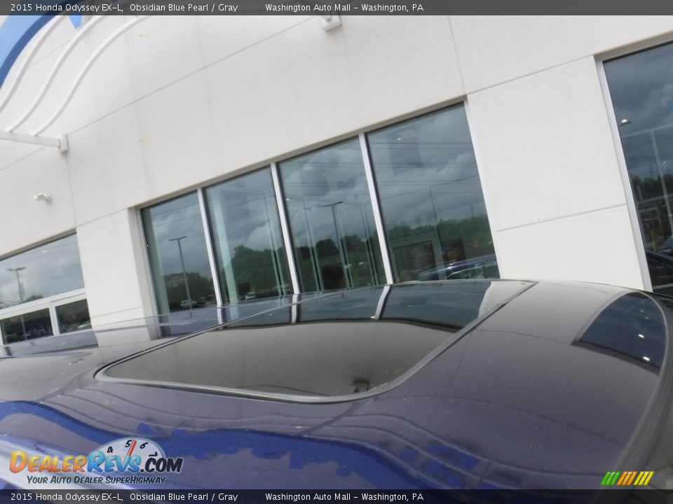 2015 Honda Odyssey EX-L Obsidian Blue Pearl / Gray Photo #3