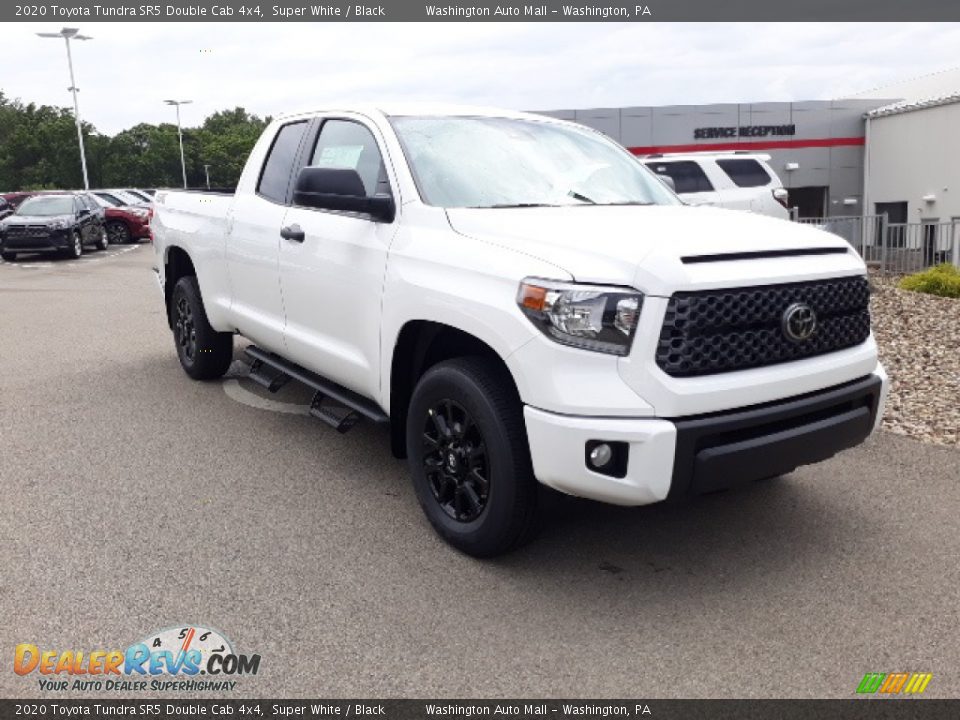2020 Toyota Tundra SR5 Double Cab 4x4 Super White / Black Photo #23