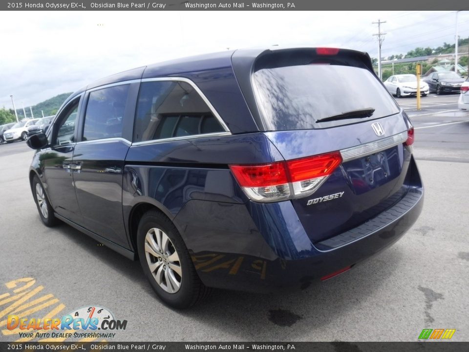 2015 Honda Odyssey EX-L Obsidian Blue Pearl / Gray Photo #6
