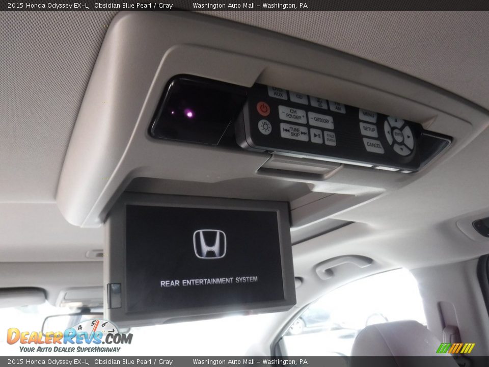 2015 Honda Odyssey EX-L Obsidian Blue Pearl / Gray Photo #9