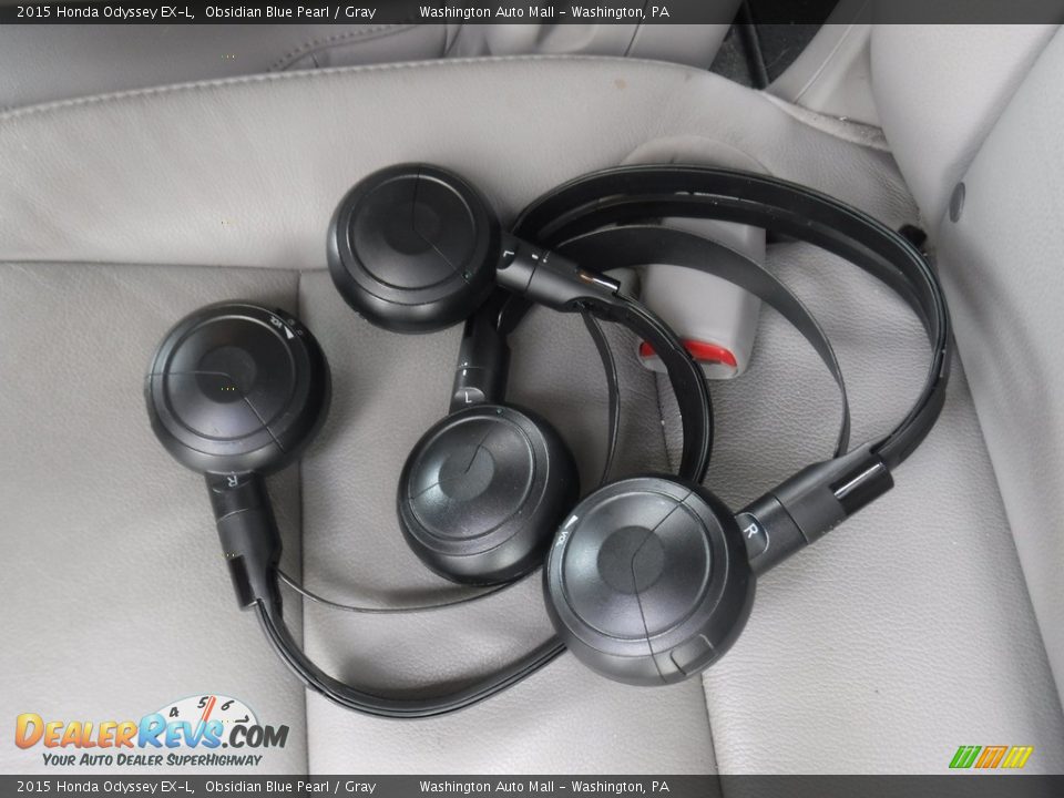 2015 Honda Odyssey EX-L Obsidian Blue Pearl / Gray Photo #10