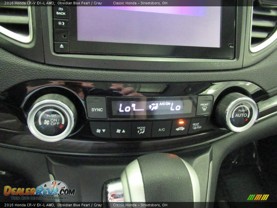 2016 Honda CR-V EX-L AWD Obsidian Blue Pearl / Gray Photo #34