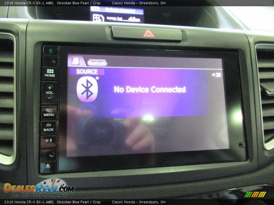 2016 Honda CR-V EX-L AWD Obsidian Blue Pearl / Gray Photo #35