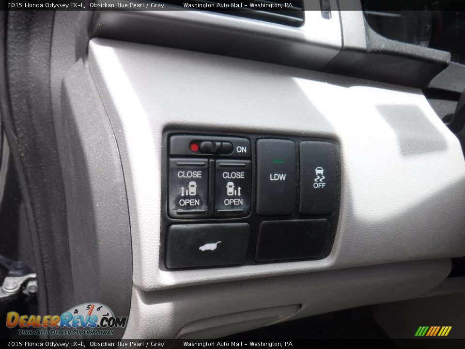 2015 Honda Odyssey EX-L Obsidian Blue Pearl / Gray Photo #13