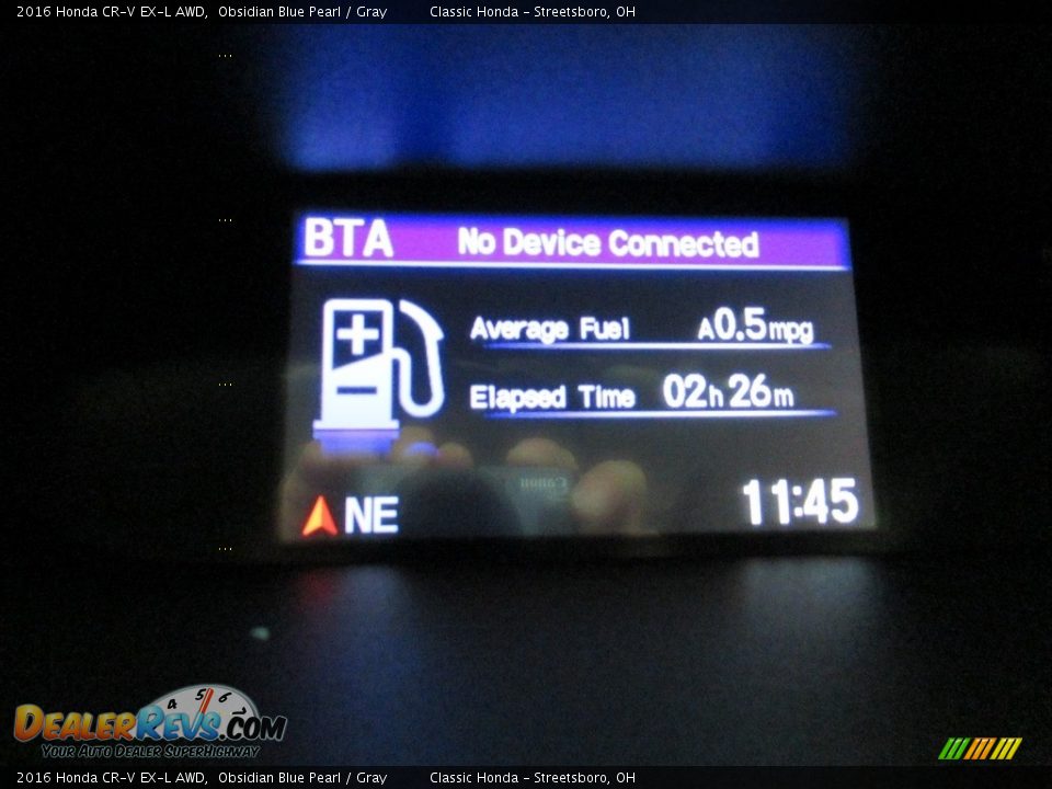 2016 Honda CR-V EX-L AWD Obsidian Blue Pearl / Gray Photo #36