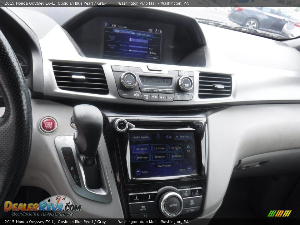 2015 Honda Odyssey EX-L Obsidian Blue Pearl / Gray Photo #17