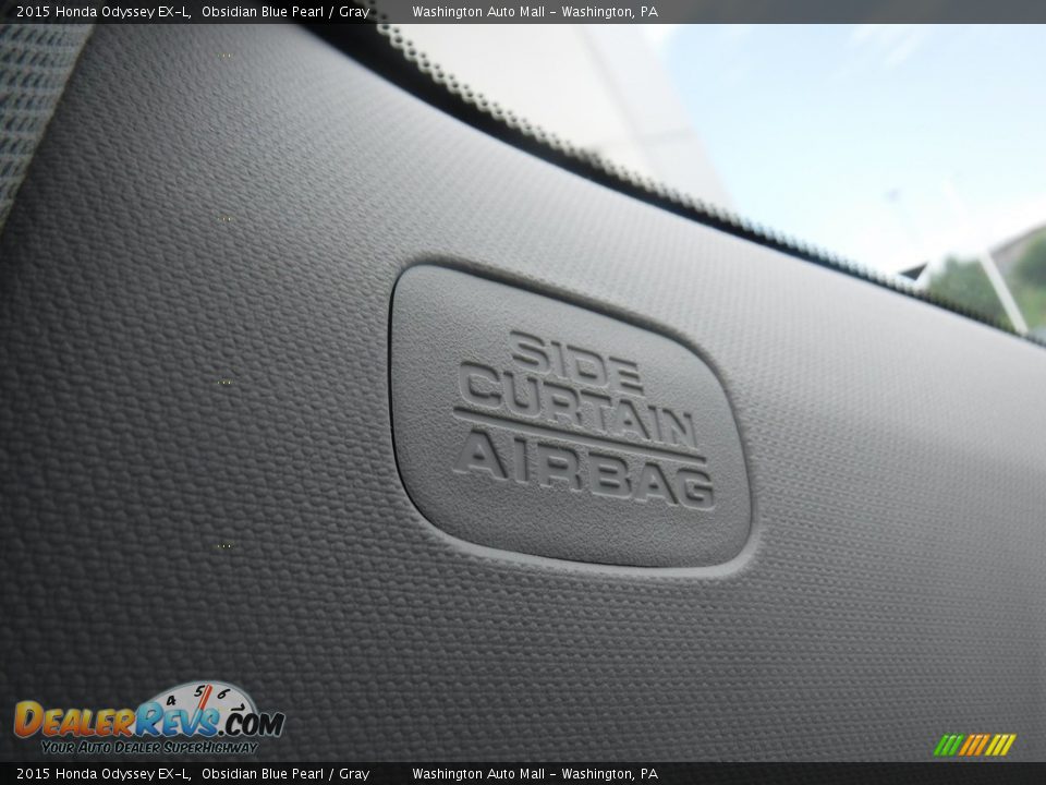 2015 Honda Odyssey EX-L Obsidian Blue Pearl / Gray Photo #19
