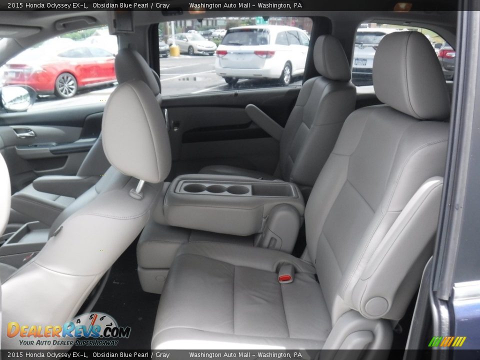2015 Honda Odyssey EX-L Obsidian Blue Pearl / Gray Photo #22
