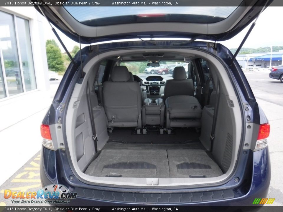 2015 Honda Odyssey EX-L Obsidian Blue Pearl / Gray Photo #24