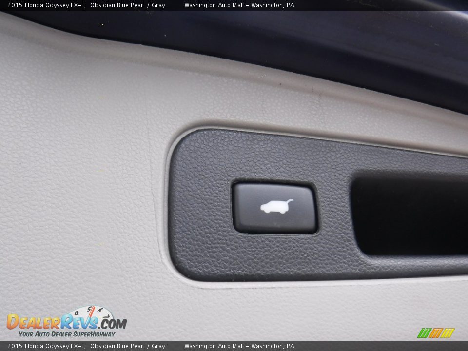 2015 Honda Odyssey EX-L Obsidian Blue Pearl / Gray Photo #25