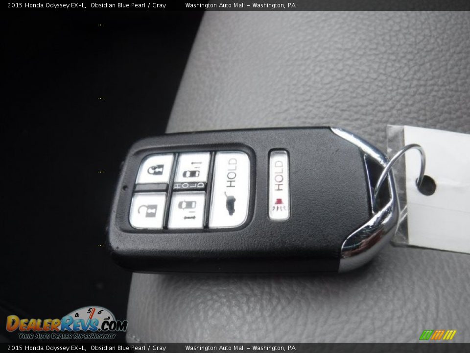 2015 Honda Odyssey EX-L Obsidian Blue Pearl / Gray Photo #26