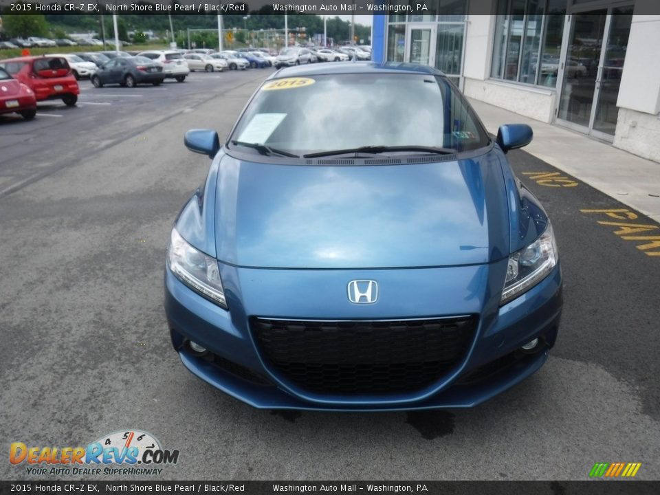 2015 Honda CR-Z EX North Shore Blue Pearl / Black/Red Photo #4