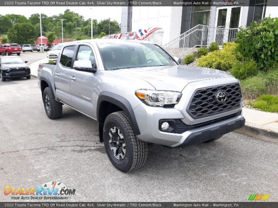 2020 Toyota Tacoma TRD Off Road Double Cab 4x4 Silver Sky Metallic / TRD Cement/Black Photo #24