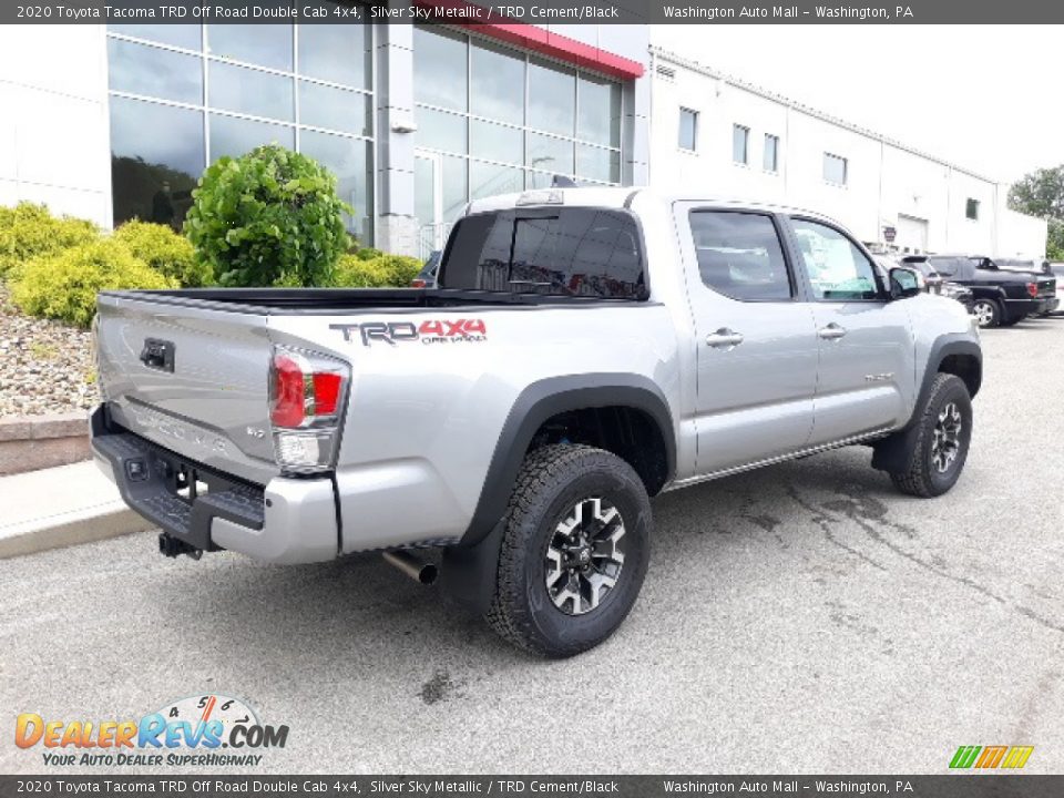 2020 Toyota Tacoma TRD Off Road Double Cab 4x4 Silver Sky Metallic / TRD Cement/Black Photo #25