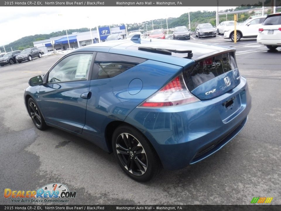 2015 Honda CR-Z EX North Shore Blue Pearl / Black/Red Photo #7