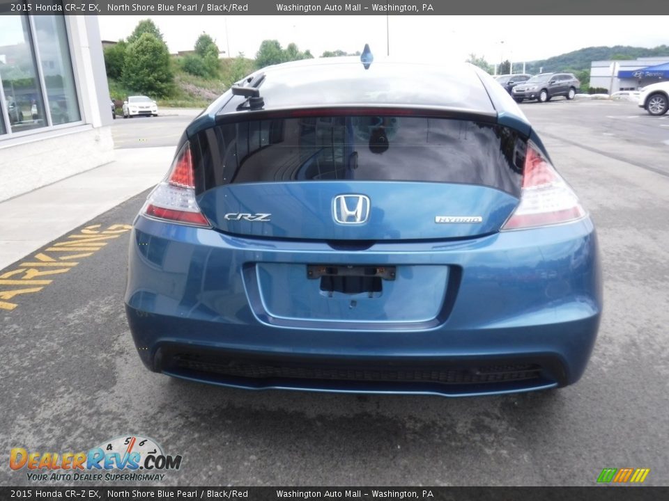 2015 Honda CR-Z EX North Shore Blue Pearl / Black/Red Photo #8