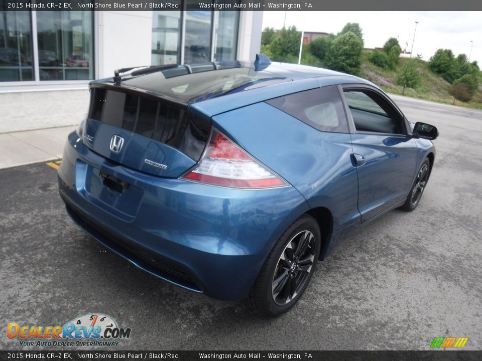 2015 Honda CR-Z EX North Shore Blue Pearl / Black/Red Photo #9