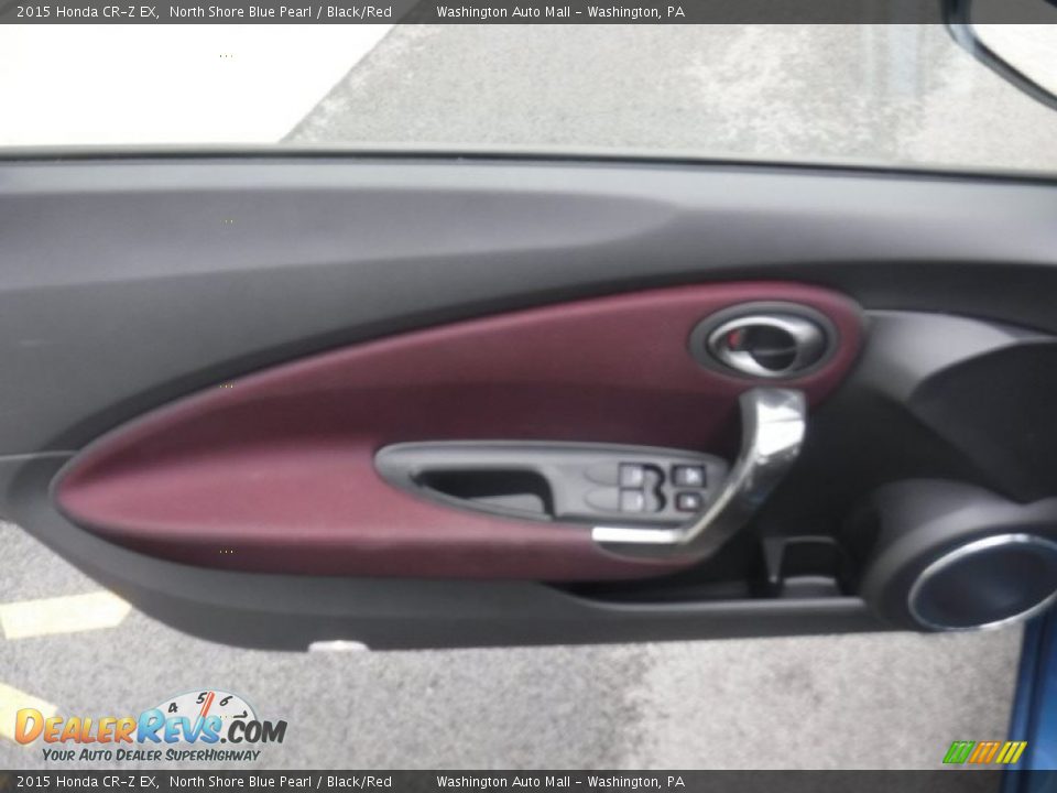 2015 Honda CR-Z EX North Shore Blue Pearl / Black/Red Photo #12