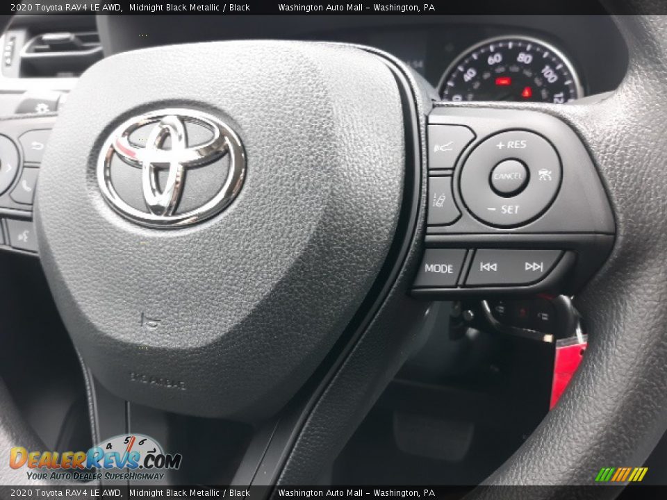 2020 Toyota RAV4 LE AWD Midnight Black Metallic / Black Photo #6