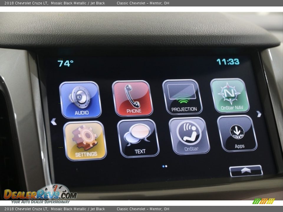 2018 Chevrolet Cruze LT Mosaic Black Metallic / Jet Black Photo #11