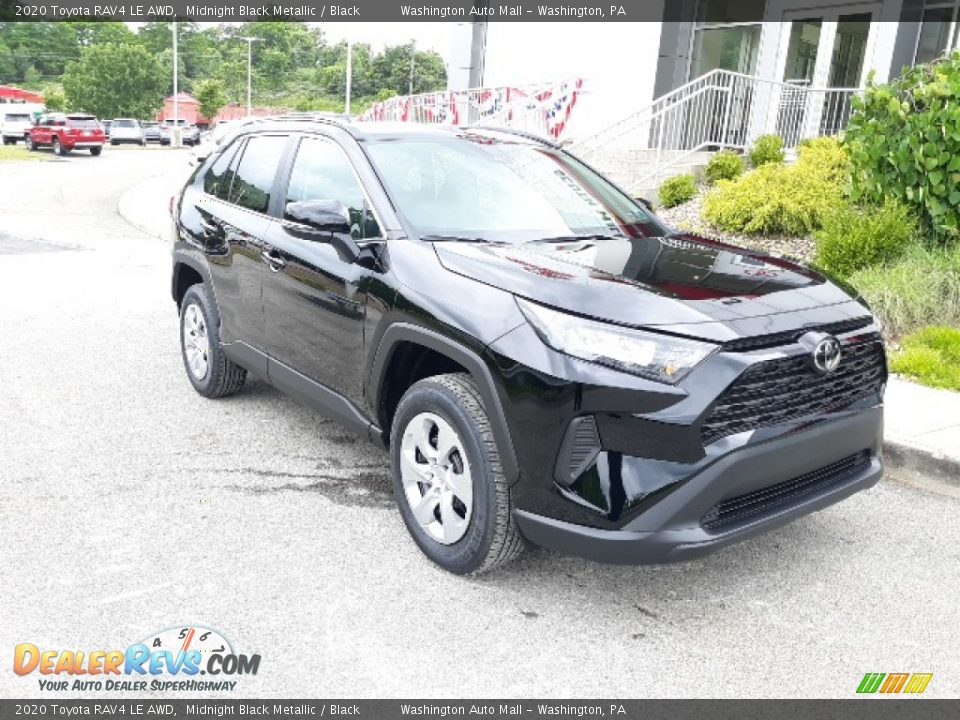 2020 Toyota RAV4 LE AWD Midnight Black Metallic / Black Photo #28
