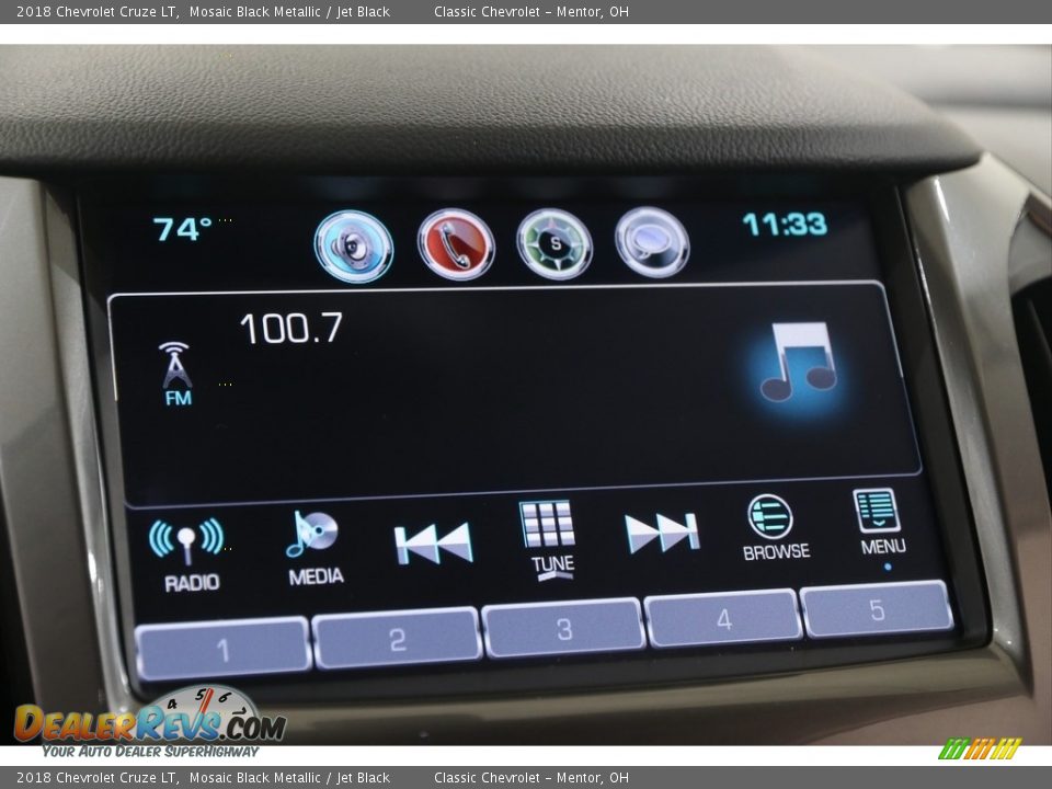 2018 Chevrolet Cruze LT Mosaic Black Metallic / Jet Black Photo #13