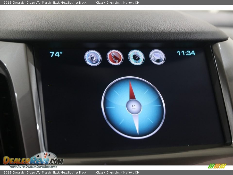 2018 Chevrolet Cruze LT Mosaic Black Metallic / Jet Black Photo #15