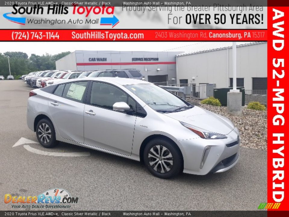 2020 Toyota Prius XLE AWD-e Classic Silver Metallic / Black Photo #1