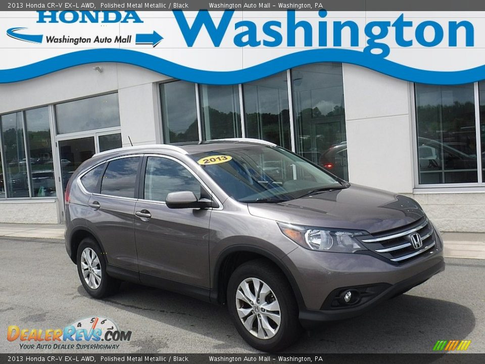 2013 Honda CR-V EX-L AWD Polished Metal Metallic / Black Photo #1