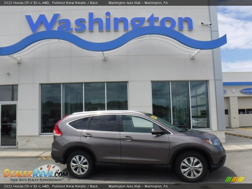 2013 Honda CR-V EX-L AWD Polished Metal Metallic / Black Photo #2