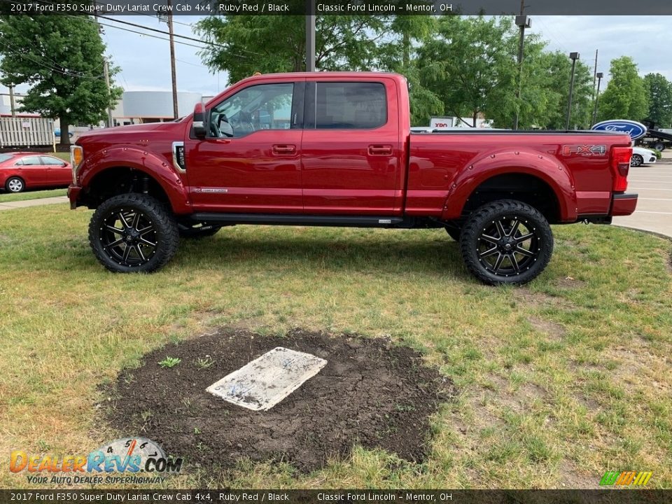2017 Ford F350 Super Duty Lariat Crew Cab 4x4 Ruby Red / Black Photo #3