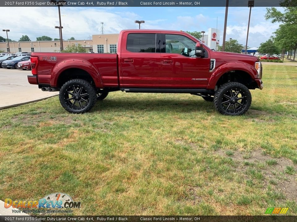 2017 Ford F350 Super Duty Lariat Crew Cab 4x4 Ruby Red / Black Photo #4
