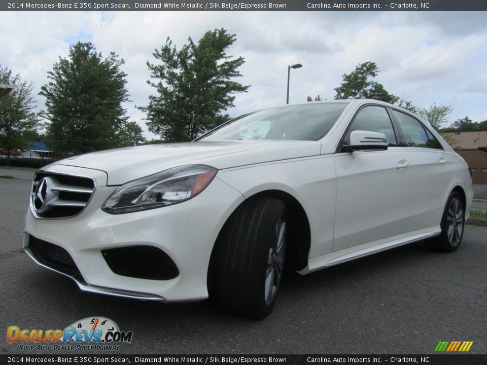 2014 Mercedes-Benz E 350 Sport Sedan Diamond White Metallic / Silk Beige/Espresso Brown Photo #6