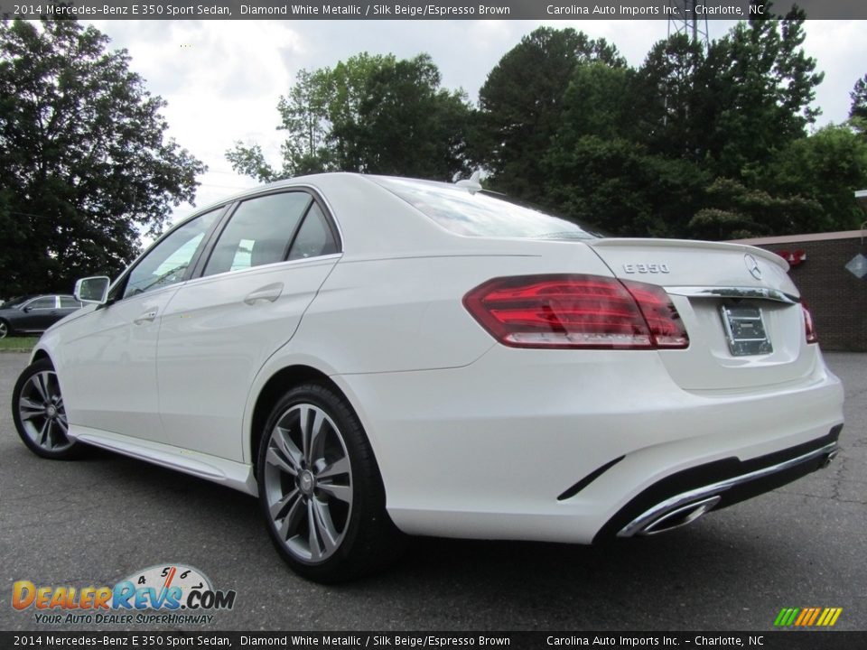2014 Mercedes-Benz E 350 Sport Sedan Diamond White Metallic / Silk Beige/Espresso Brown Photo #8
