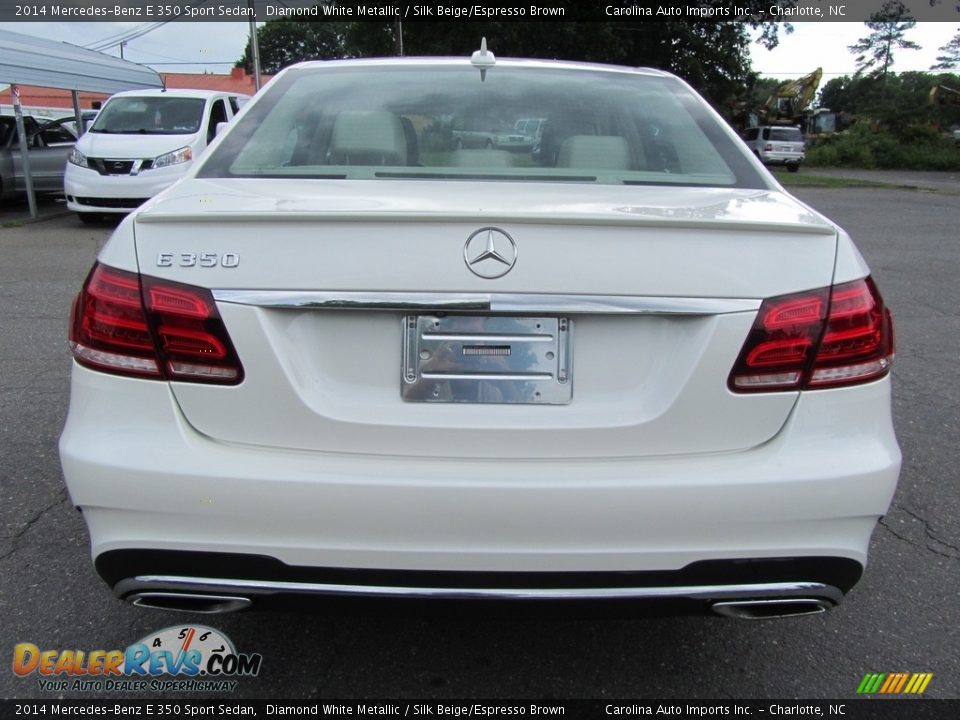 2014 Mercedes-Benz E 350 Sport Sedan Diamond White Metallic / Silk Beige/Espresso Brown Photo #9