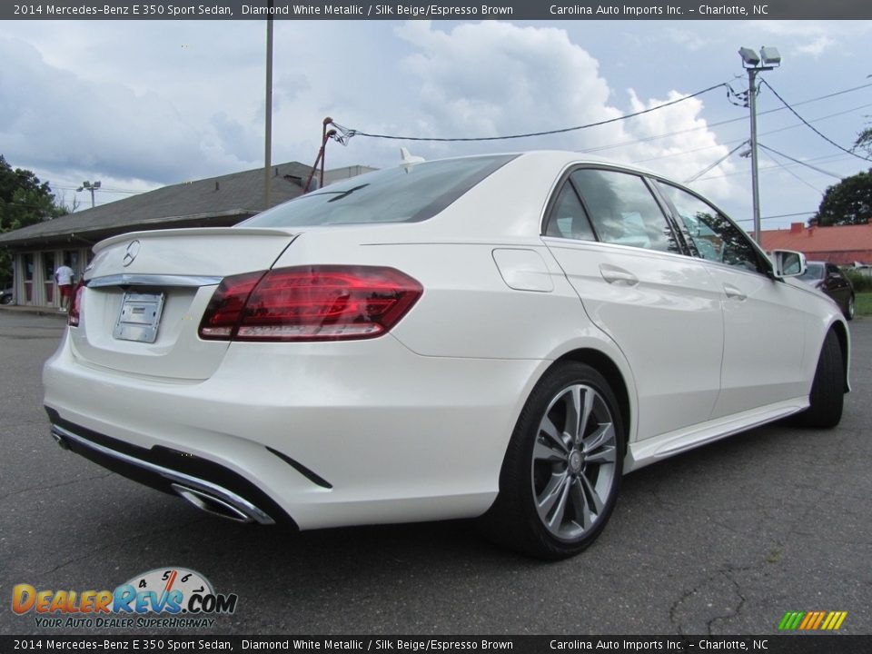 2014 Mercedes-Benz E 350 Sport Sedan Diamond White Metallic / Silk Beige/Espresso Brown Photo #10