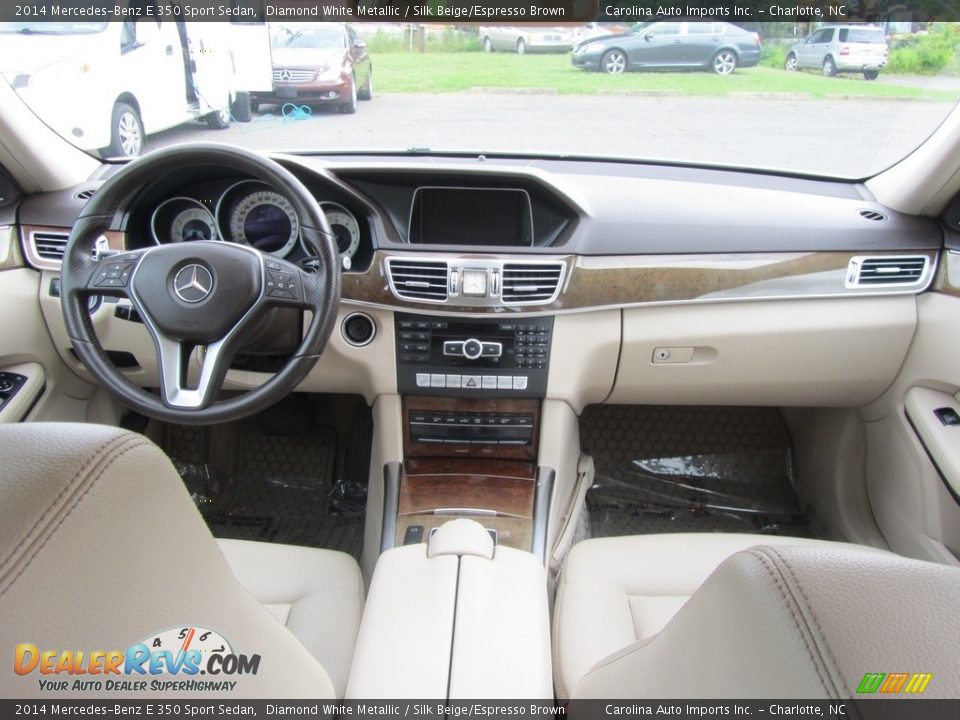 2014 Mercedes-Benz E 350 Sport Sedan Diamond White Metallic / Silk Beige/Espresso Brown Photo #13