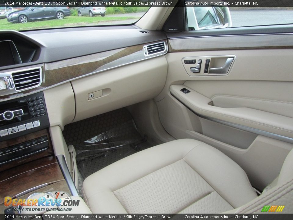 2014 Mercedes-Benz E 350 Sport Sedan Diamond White Metallic / Silk Beige/Espresso Brown Photo #14