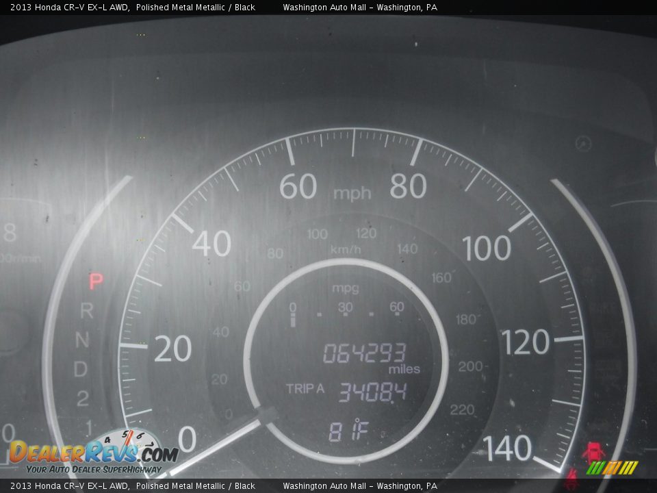 2013 Honda CR-V EX-L AWD Polished Metal Metallic / Black Photo #25