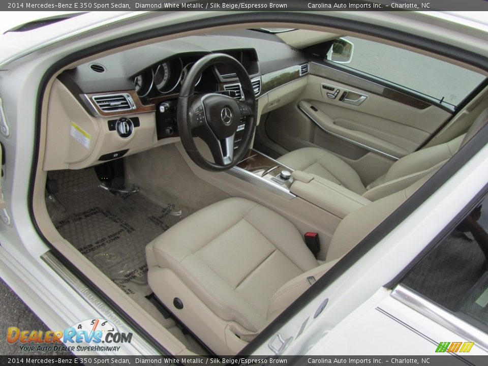 2014 Mercedes-Benz E 350 Sport Sedan Diamond White Metallic / Silk Beige/Espresso Brown Photo #17