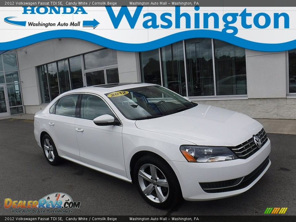 2012 Volkswagen Passat TDI SE Candy White / Cornsilk Beige Photo #1