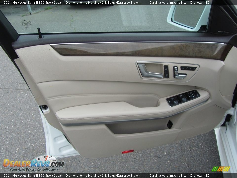 2014 Mercedes-Benz E 350 Sport Sedan Diamond White Metallic / Silk Beige/Espresso Brown Photo #18