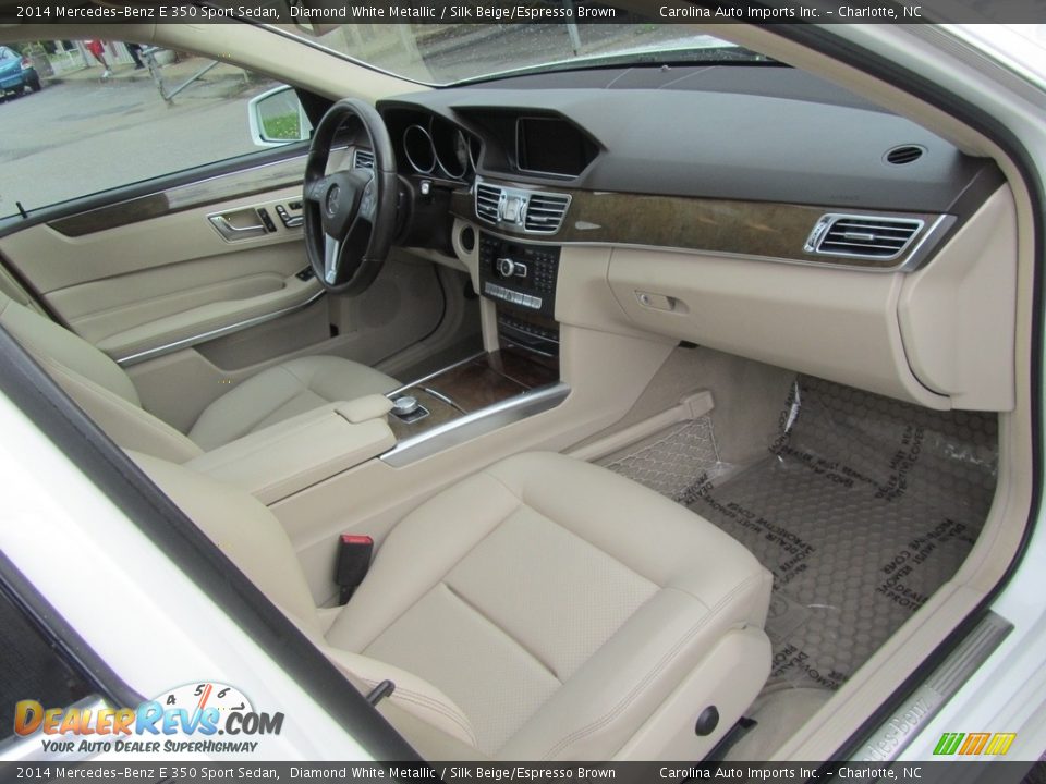 2014 Mercedes-Benz E 350 Sport Sedan Diamond White Metallic / Silk Beige/Espresso Brown Photo #22