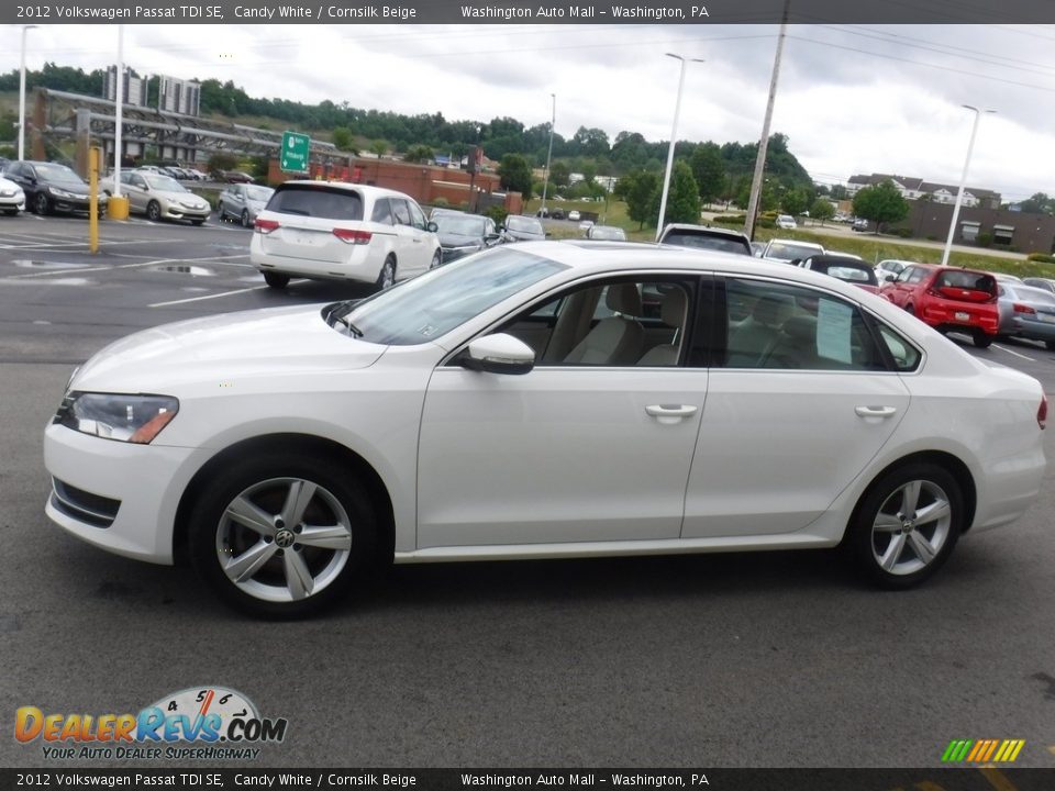 2012 Volkswagen Passat TDI SE Candy White / Cornsilk Beige Photo #7