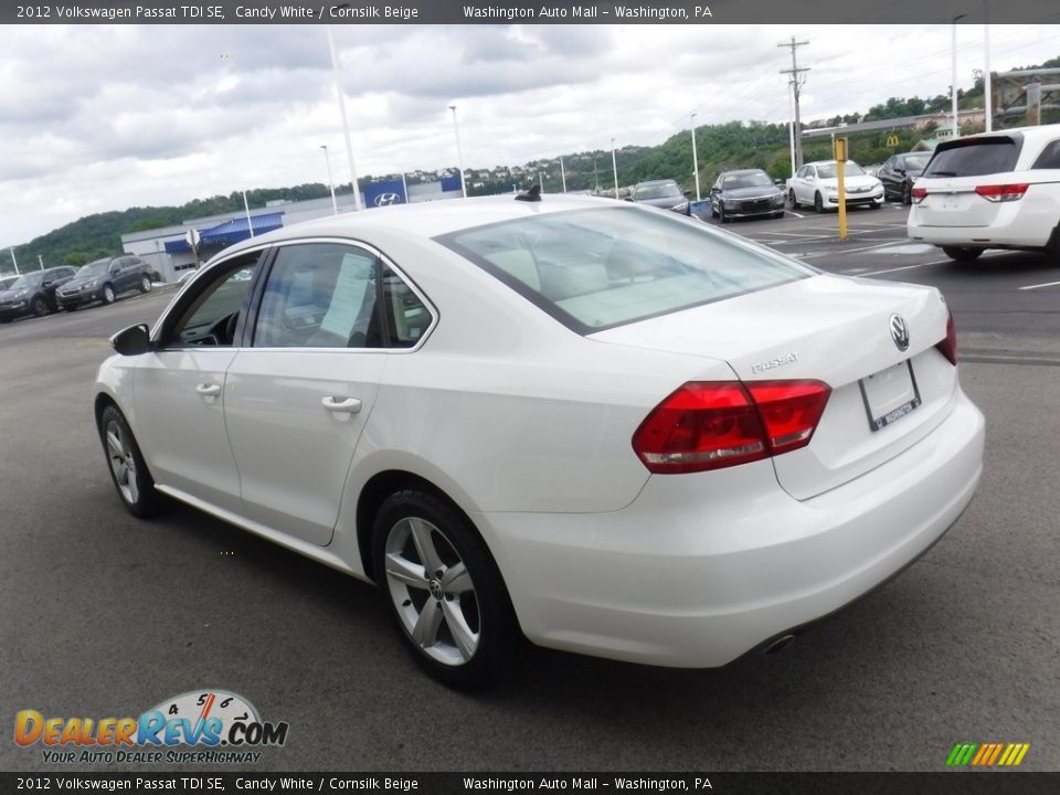 2012 Volkswagen Passat TDI SE Candy White / Cornsilk Beige Photo #8