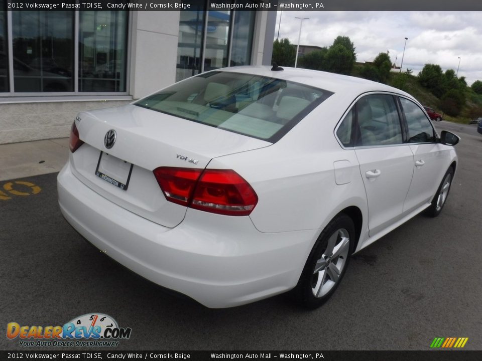 2012 Volkswagen Passat TDI SE Candy White / Cornsilk Beige Photo #10