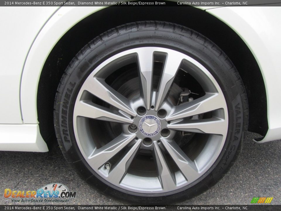 2014 Mercedes-Benz E 350 Sport Sedan Diamond White Metallic / Silk Beige/Espresso Brown Photo #26