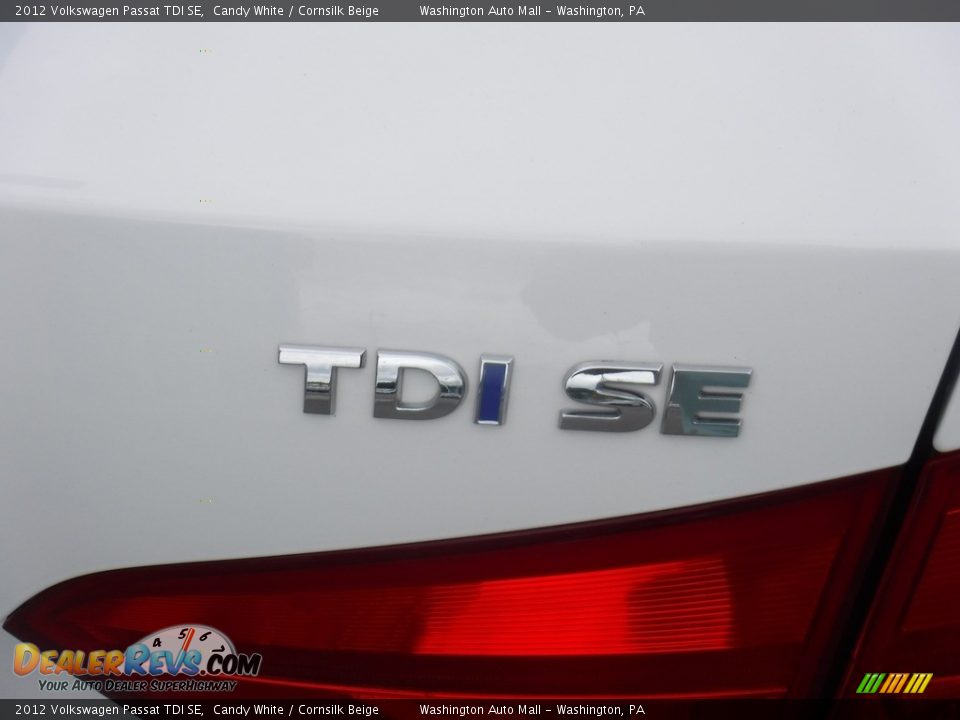 2012 Volkswagen Passat TDI SE Candy White / Cornsilk Beige Photo #11