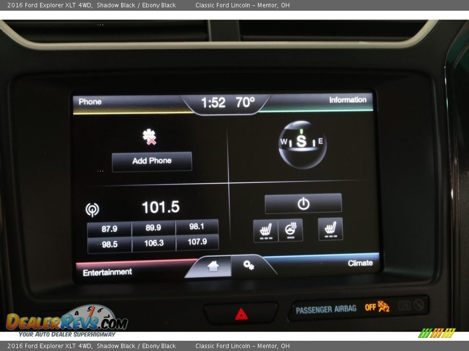 2016 Ford Explorer XLT 4WD Shadow Black / Ebony Black Photo #9