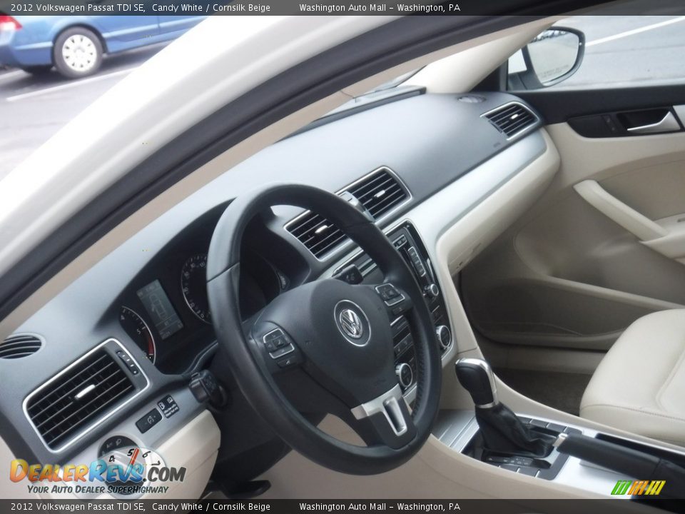 2012 Volkswagen Passat TDI SE Candy White / Cornsilk Beige Photo #13